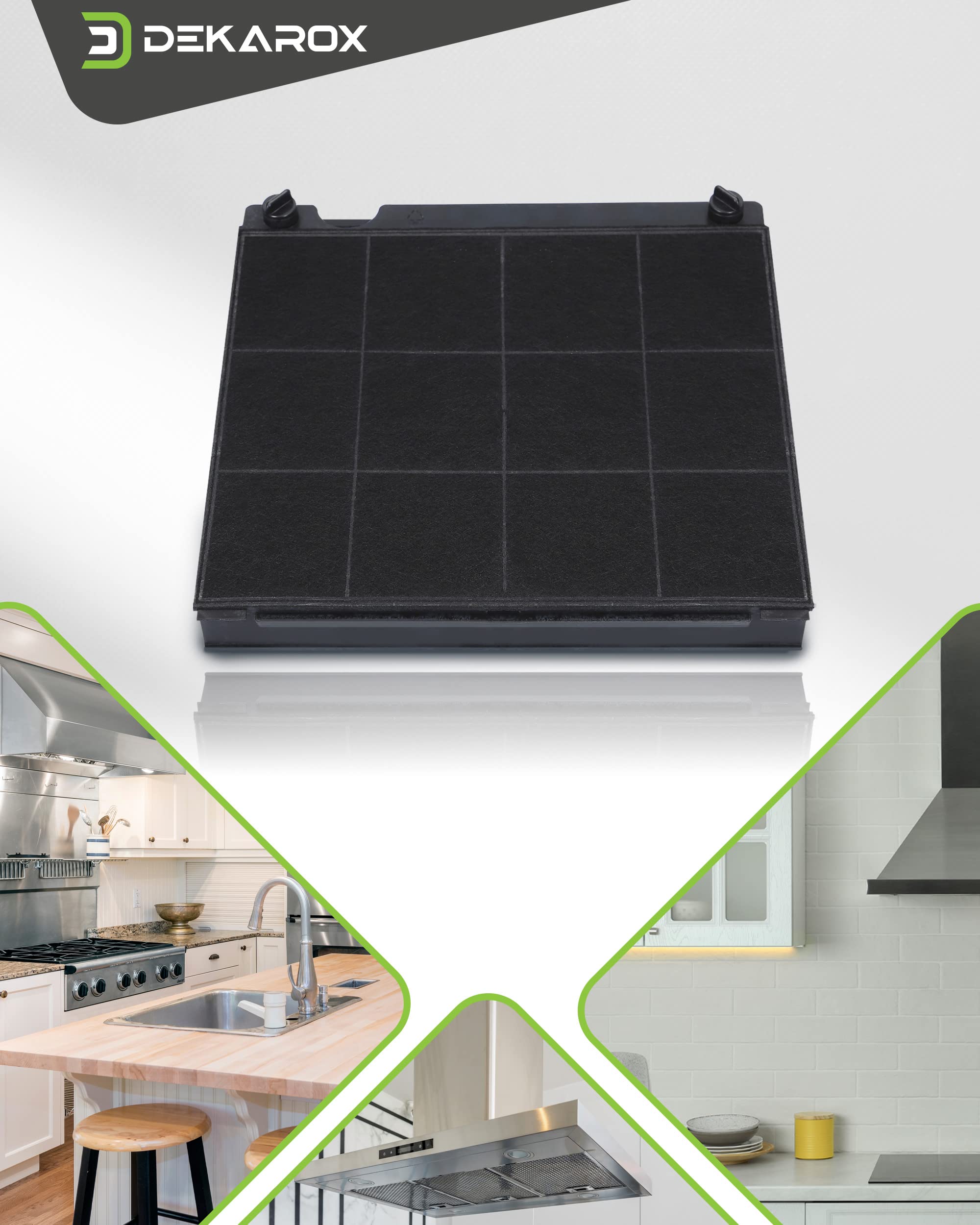 3 filtros de carbón activo para campana extractora Elica Model 15 Electrolux AEG 9029793818 Whirlpool Bauknecht 48400008575