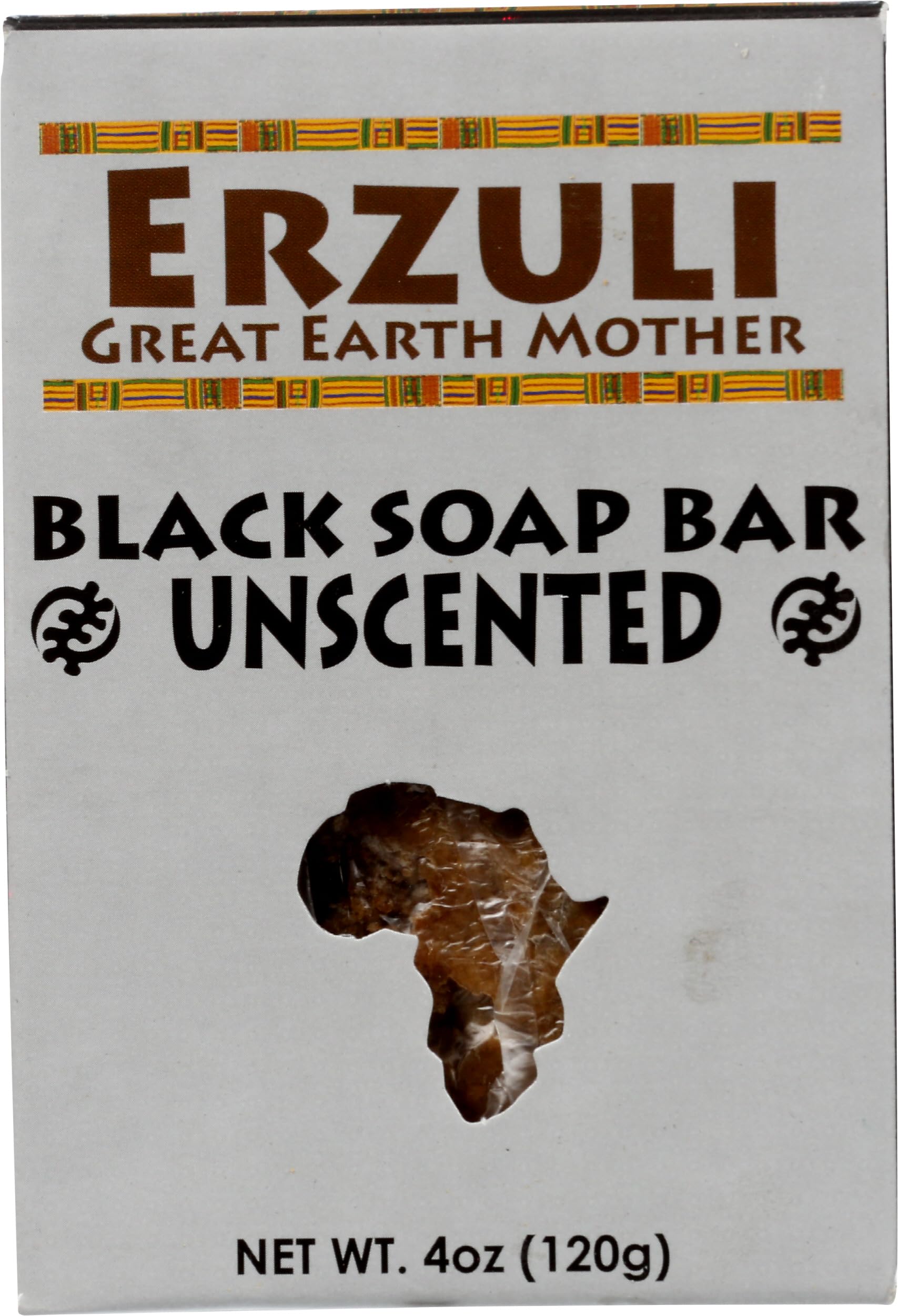 Erzuli, Soap Black Bar Unscented, 4 Ounce
