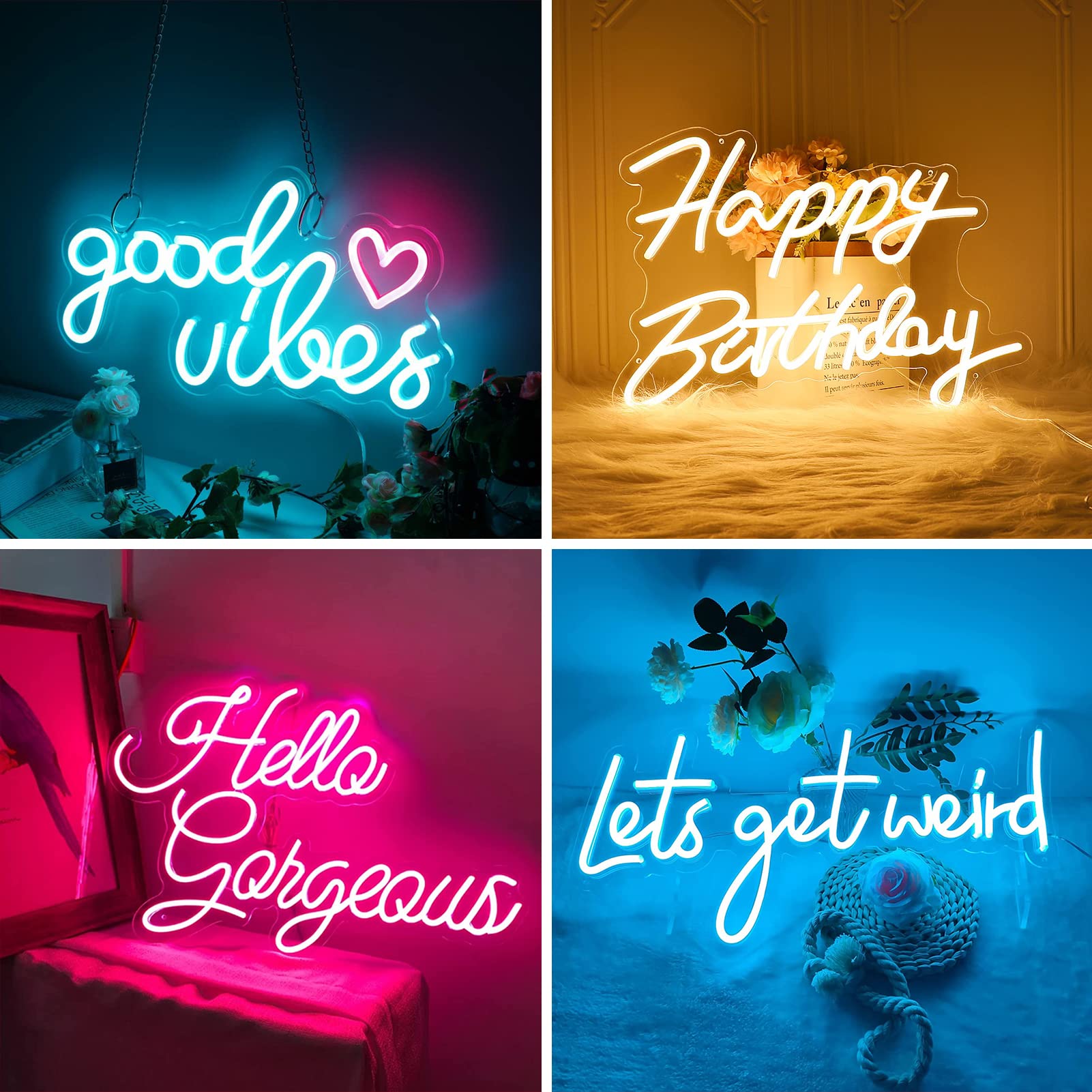Insegna al Neon a LED Insegne Luminose a LED per camerino Personalizzata Grande insegna al Neon illuminata a LED in Acrilico per Camera da Letto per Decorazioni da Parete Matrimonio Bar Party