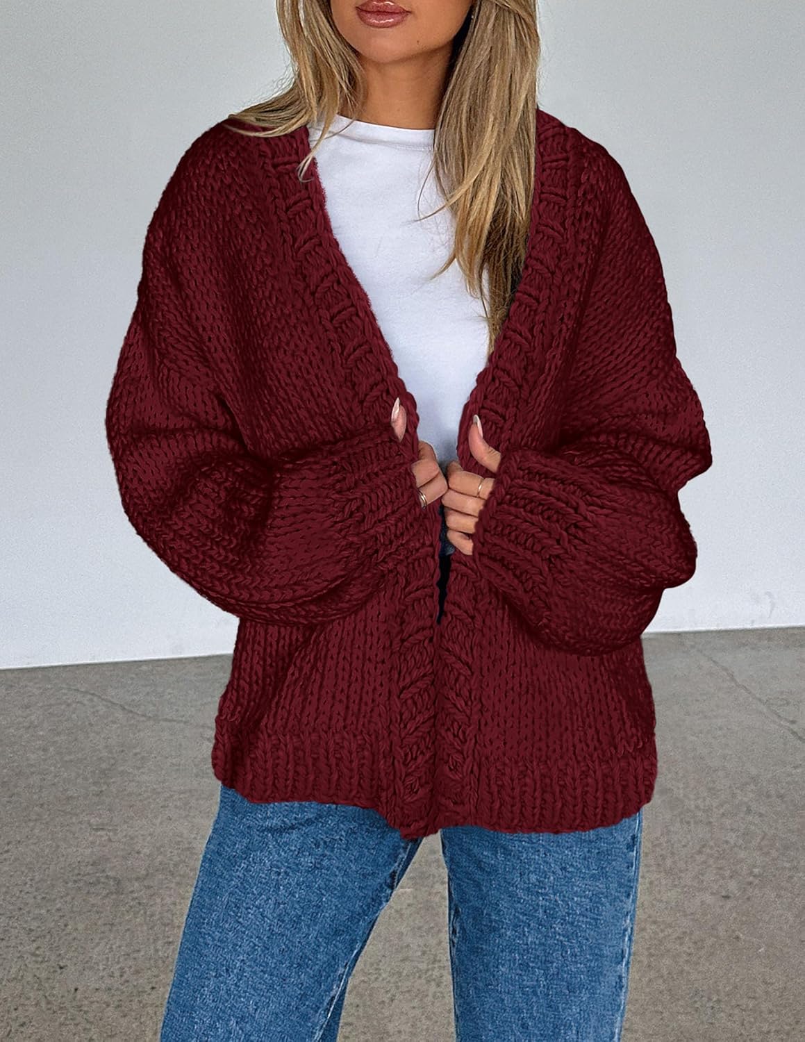 PRETTYGARDEN Cardigan Sweaters for Women Trendy Fall Fashion 2026 Long Sleeve Chunky Knit Cardigans Winter Clothing Outfits - Image 8