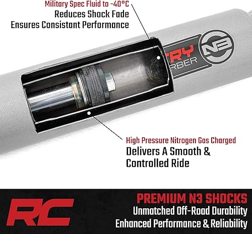 Miniatura 4 de Rough Country Amortiguadores traseros N3 de 0-2.5" para Jeep Grand Cherokee 11-22 - 23299_A