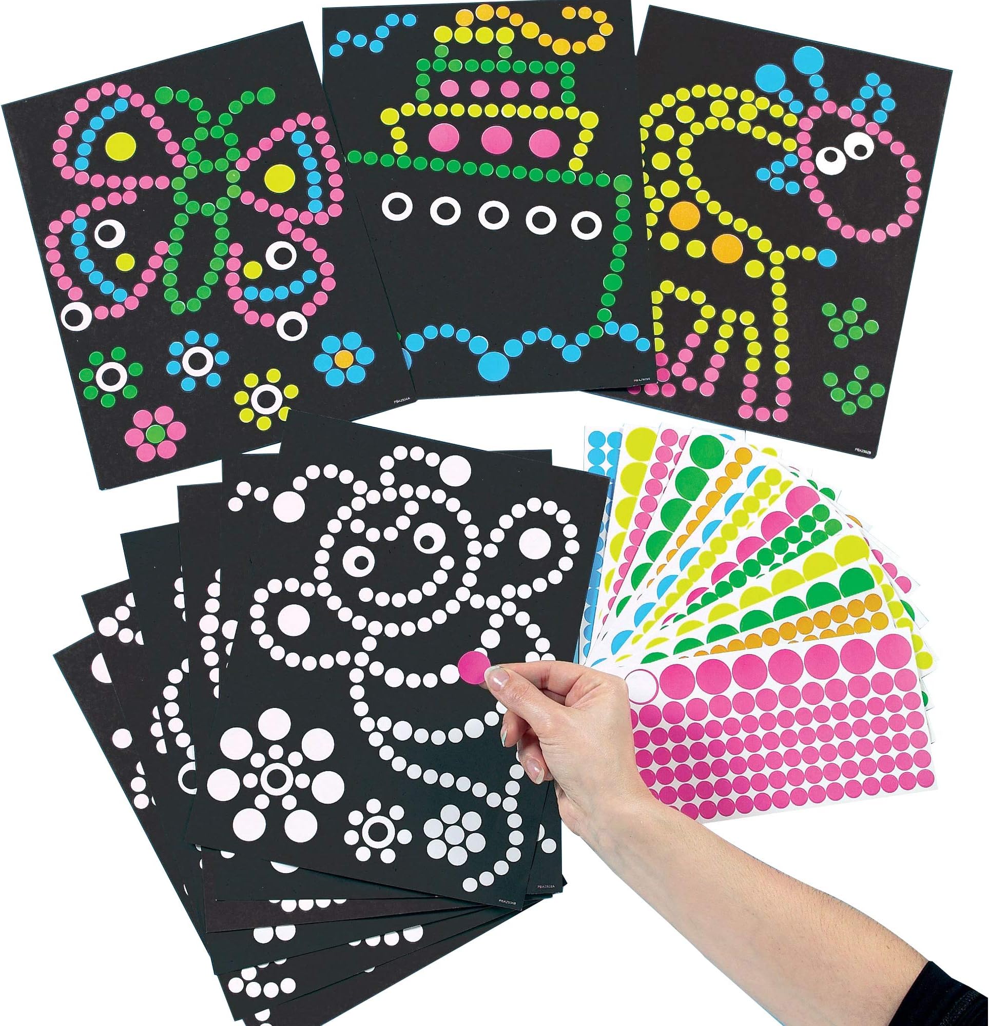 Baker RossET113 Ross Craft Set - Pictures with Adhesive Dots - Stickers for Children to Peel and Apply to Pre-Printed Designs - 8 Pieces (1 Pack) 27 cm x 20 cm, Assorted
