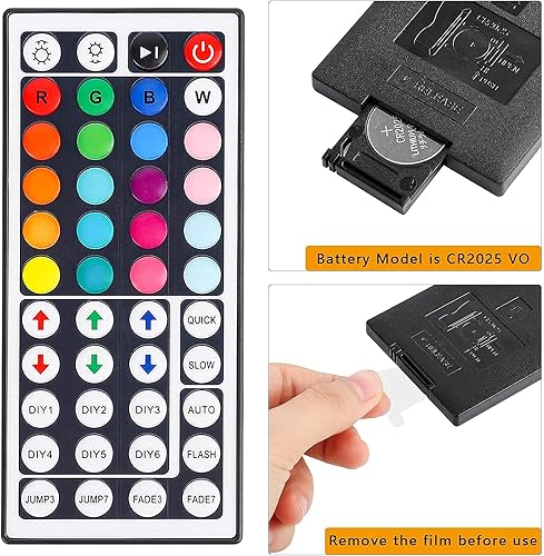 Miniatura 6 de Tira de luz LED RGB de 44 teclas, control remoto inalámbrico, luz LED SUPERNIGHT reemplazo remoto para SMD 5050 2835 3528 luces de tira LED