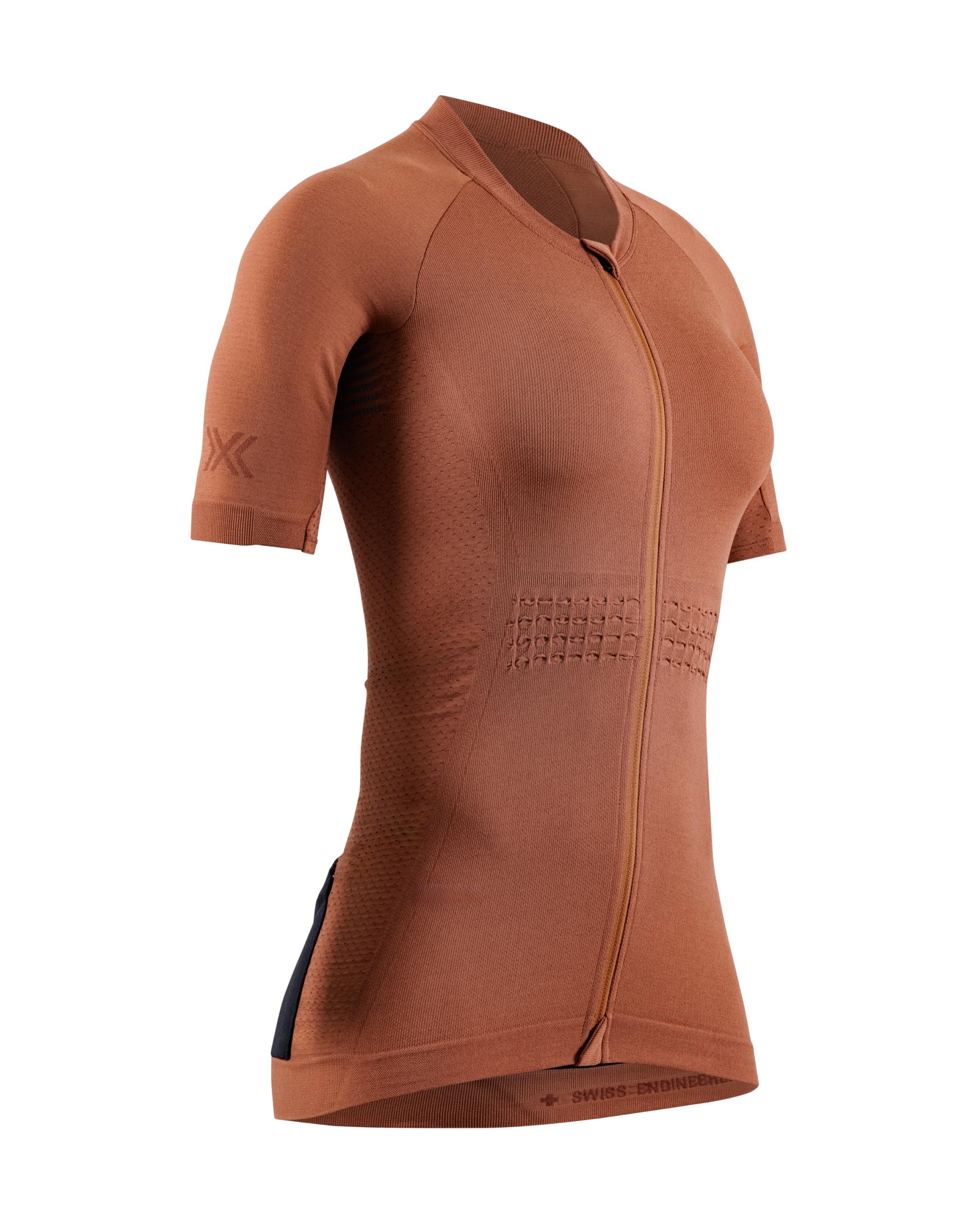 X-Bionic Xceed Ride Koszulka z krótkim rękawem dla kobiet - wysokowydajna koszulka kolarska z technologią HygroDiffuser i VectorSphere - oddychająca siateczka - Dusty Rose/Dark Dusty Rose, S