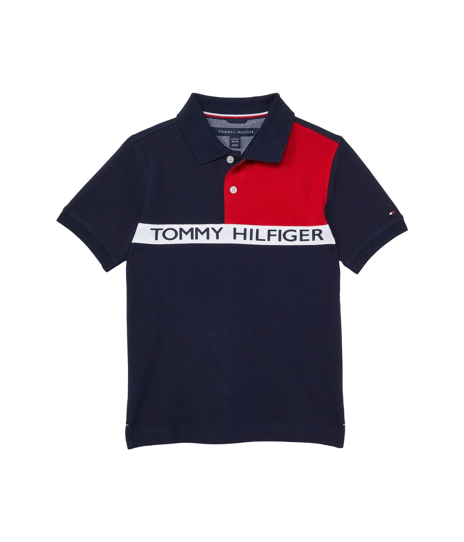 Tommy Hilfiger Boys' Short Sleeve Fashion Polo Shirt, Button Closure, Soft & Comfortable
