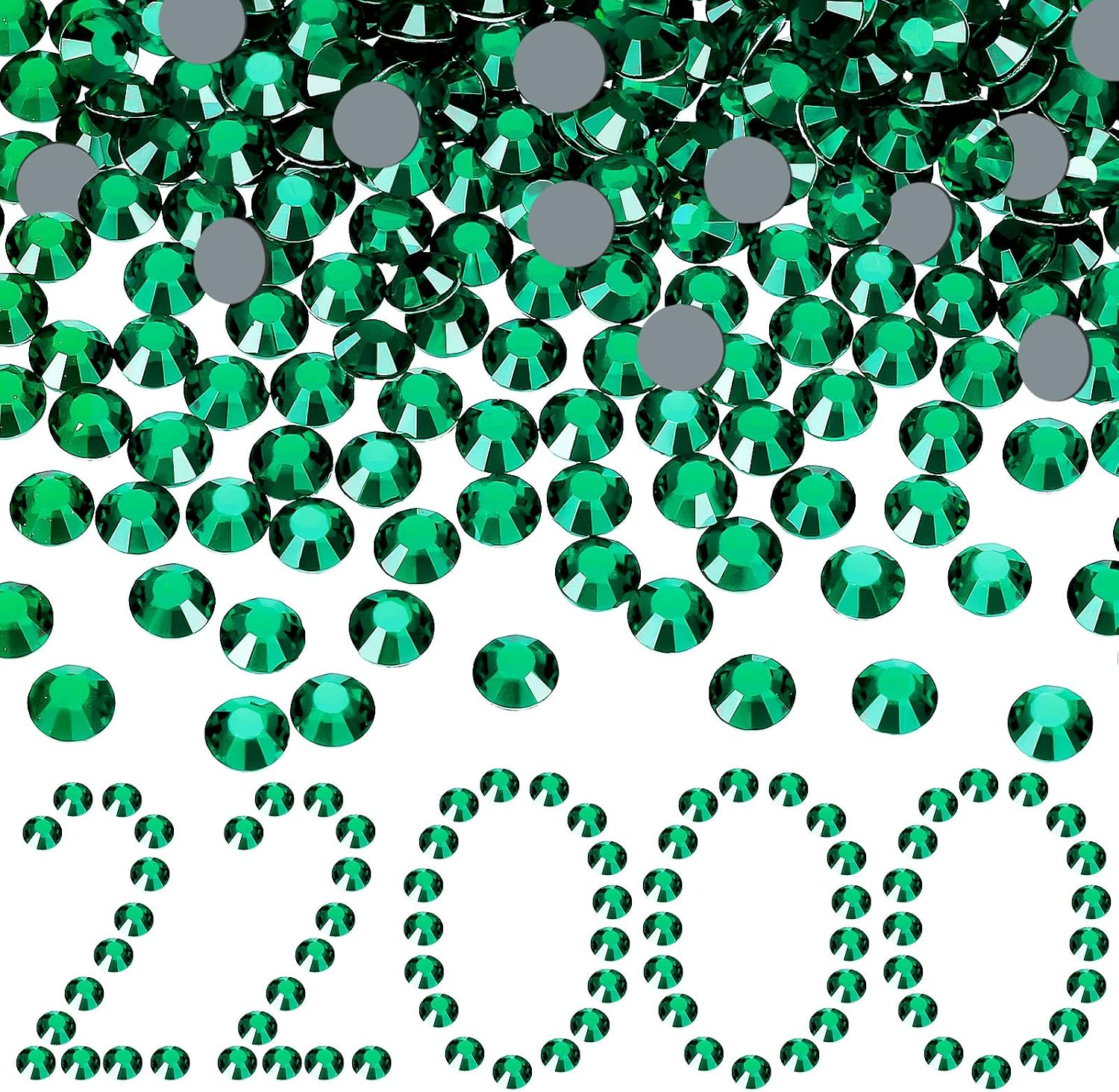 22000 Pcs Hotfix Rhinestone Bulk Crystal Iron on Flat Back Nail Gems Hot Fix Round Glass Rhinestones for Bedazzling DIY Crafts Clothes Shoes Supplies Decoration 2.7-2.9mm(SS10, Crystal AB)