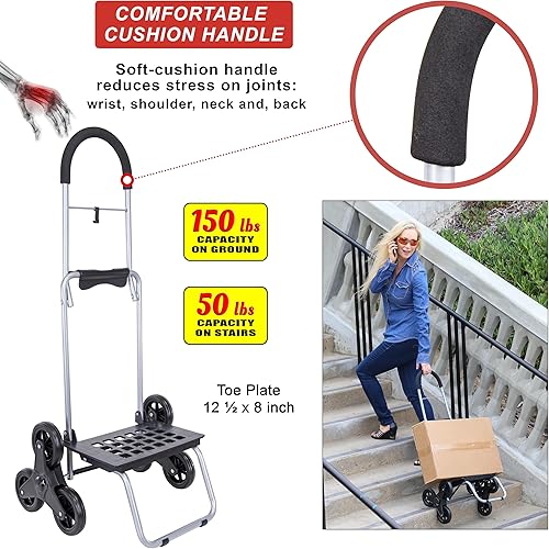 Miniatura 2 de dbest products Carro de escalador de escalera, carro personal, carro de utilidad de jardín negro