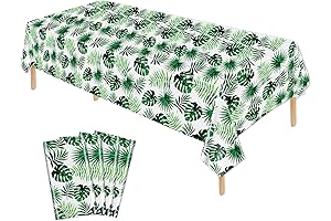 4 Pack Hawaiian Luau Palm Leaf Tablecloths