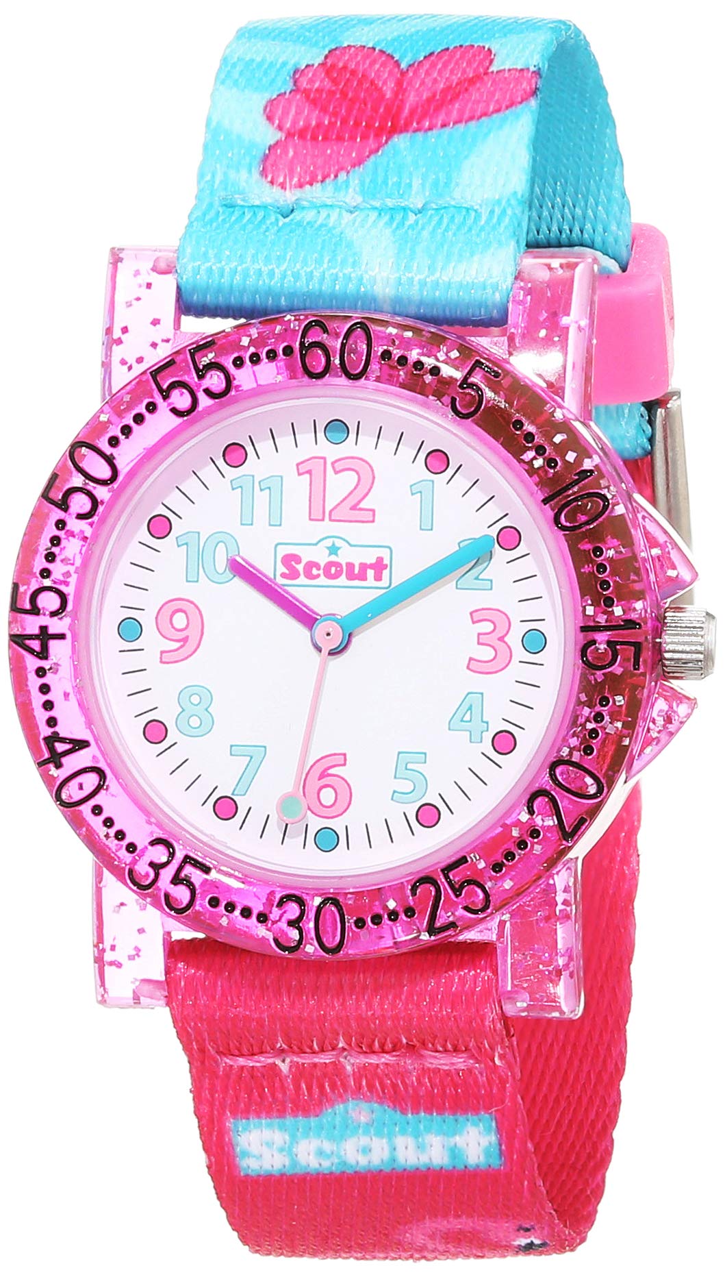 Scout Uhren Mädchen Analog Quarz Uhr mit Textilband Armband 1