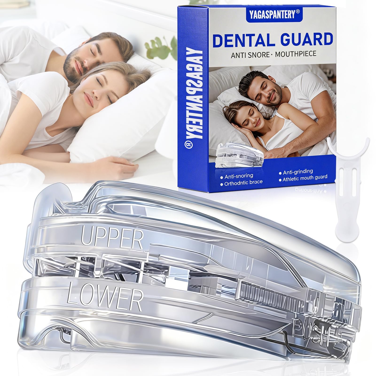 Ferula Descarga Bruxismo,Protector Dental, Férulas Dentales, Reutilizable Protector Bucal Para Dormir, Protectors Bucal para Dormir, Rotector Dental Contra el Bruxismo, Mejora la Del Sueño - 2