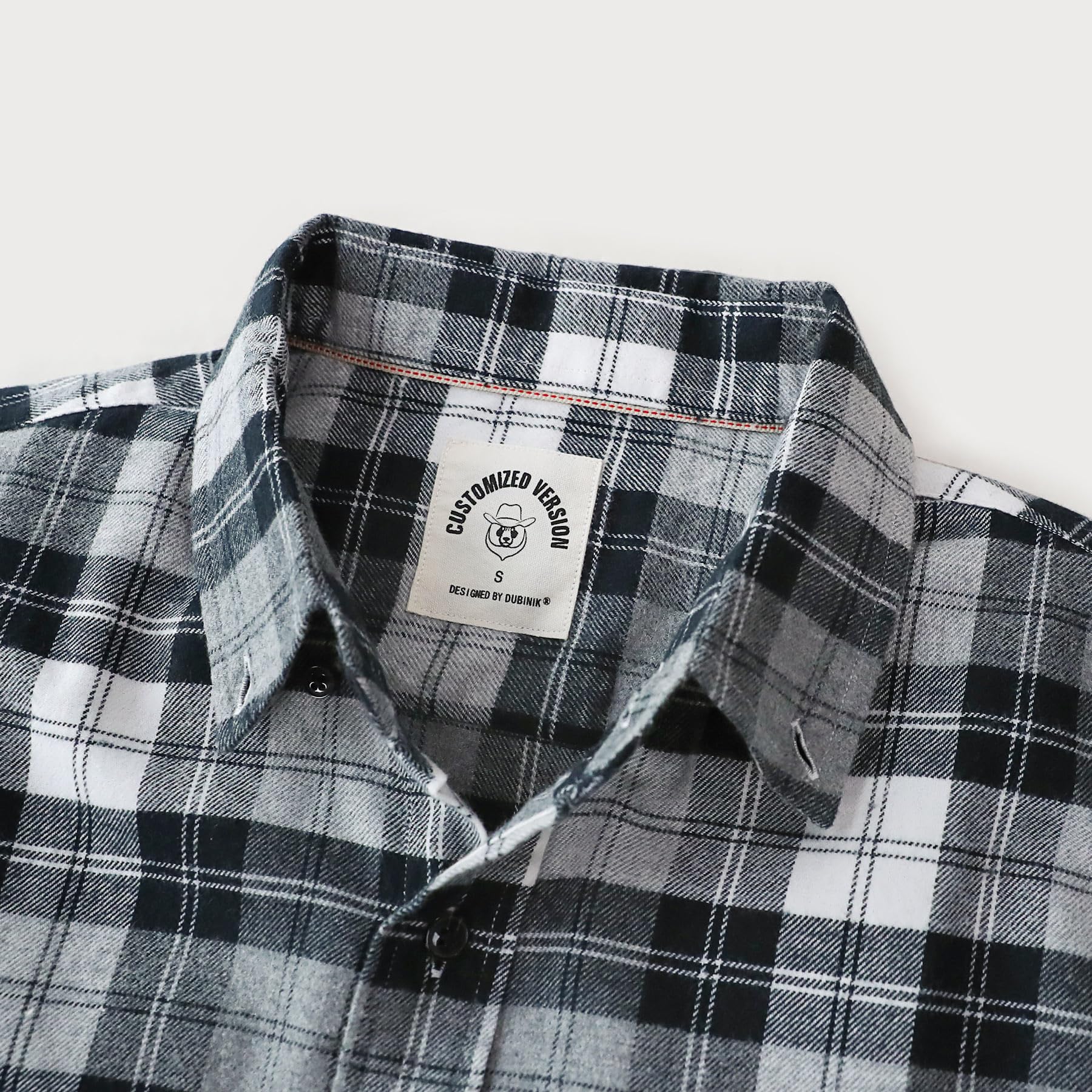 Dubinik® Camicia Uomo Flanella 100% Cotone Quadri Invernale Leggera con Taschino Morbida Comoda