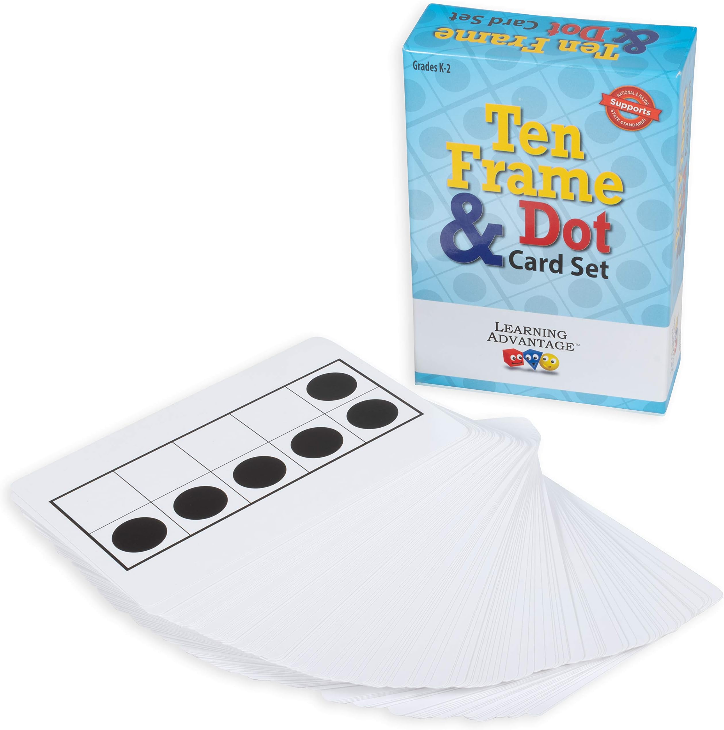 Ten Frame & Dot Card Set - Math Manipulative - In-Home Learning - Math Game for Kids