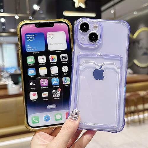 Miniatura 46 de Compatible with iPhone 6 Case, Clear Protective Card Slot Case, Slim Fit Soft TPU Shockproof Wallet Case with Cute Card Holder Pocket for iPhone 6