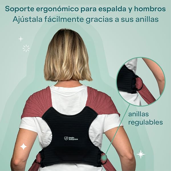 Portabebés Koala Babycare fácil de transportar, unisex ajustable - portabebés versátil de hasta 9 kg - Boudeaux - Diseño registrado KBC® - 5