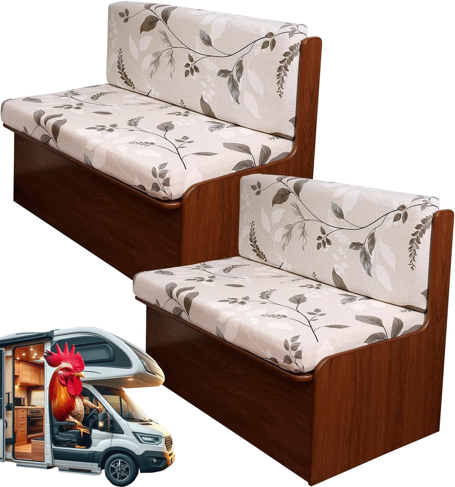 Housse De Coussin pour Dinette RV Anti Slip Sofa Cushion Housse De Banquette(Color:#1)