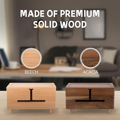 Miniatura 7 de Caja grande de organización de cables, organizador para cables eléctricos y regletas de corriente, oculta los cables de escritorio y piso, solución