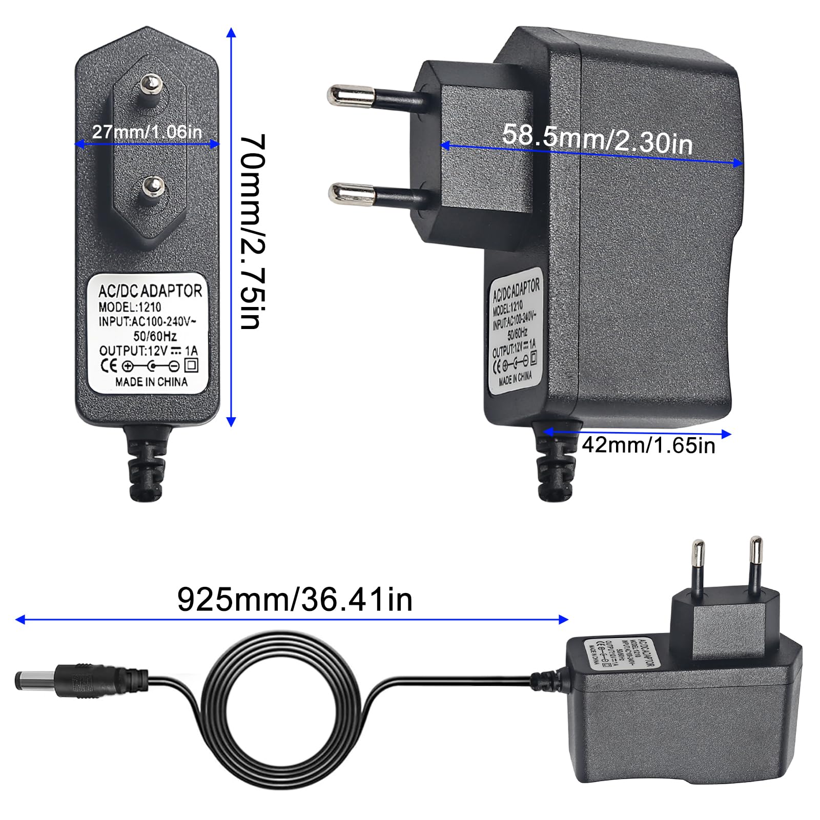 DMX akcesoria do konsoli 12 V DC, zasilacz 12 V do pedałów gitarowych, 12 V, 1000 mA, kabel do ładowania do fortepianu, keyboardu, efektów gitarowych, adapterów, elektrody ujemnej