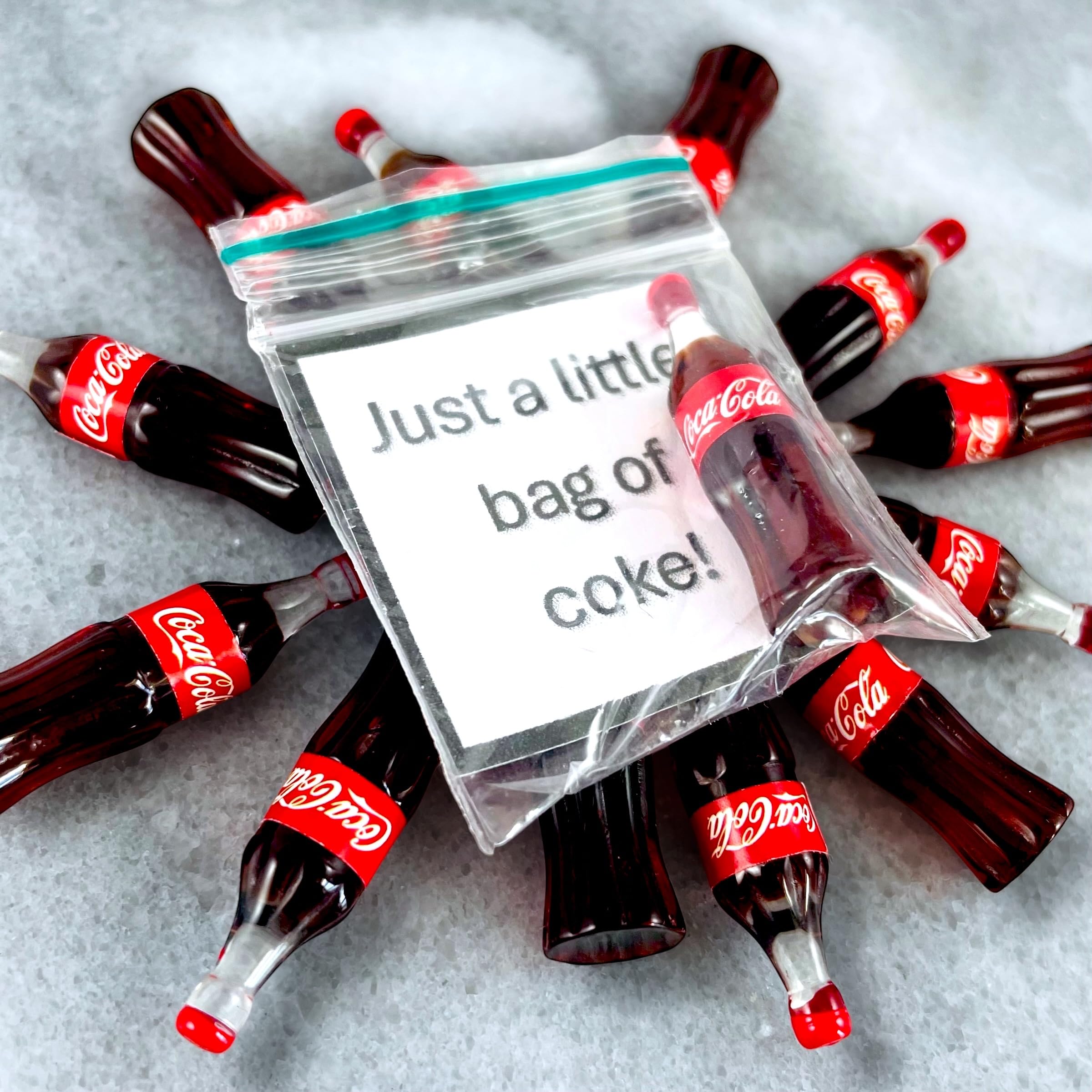2 Little Bags Of... Novelty Joke Gift Bag with coke Bottle Design, Party Prop, Festival Accessory, Stag do, Baggie, Prank
