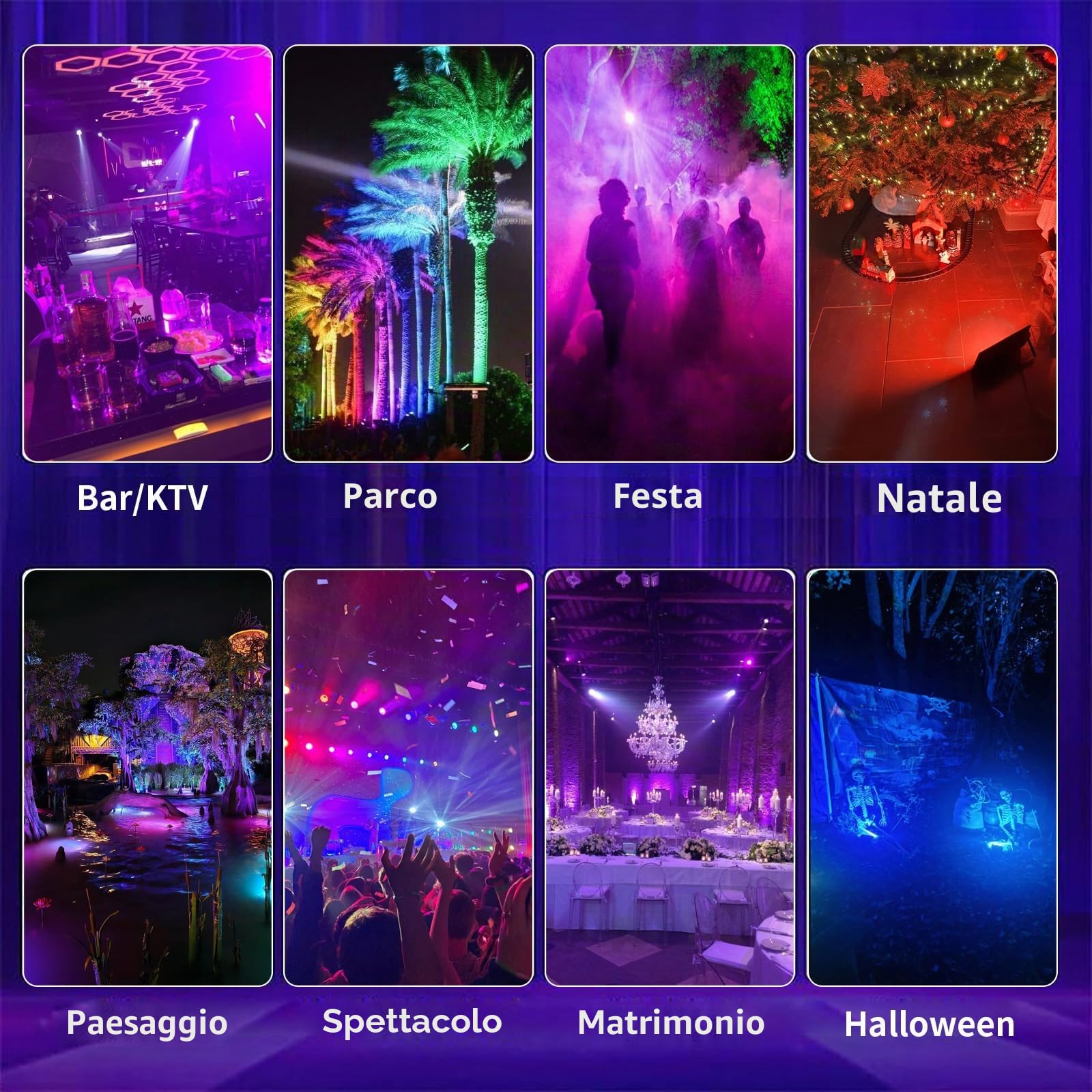 Faretto LED da Esterno 100W,RGB Faretti LED con telecomando,Faro LED RGB Cambia Colore Dimmerabile,IP66 Impermeabile Lampada da Esterno,Proiettore Luci Discoteca DJ Per Natale,Halloween,Festa