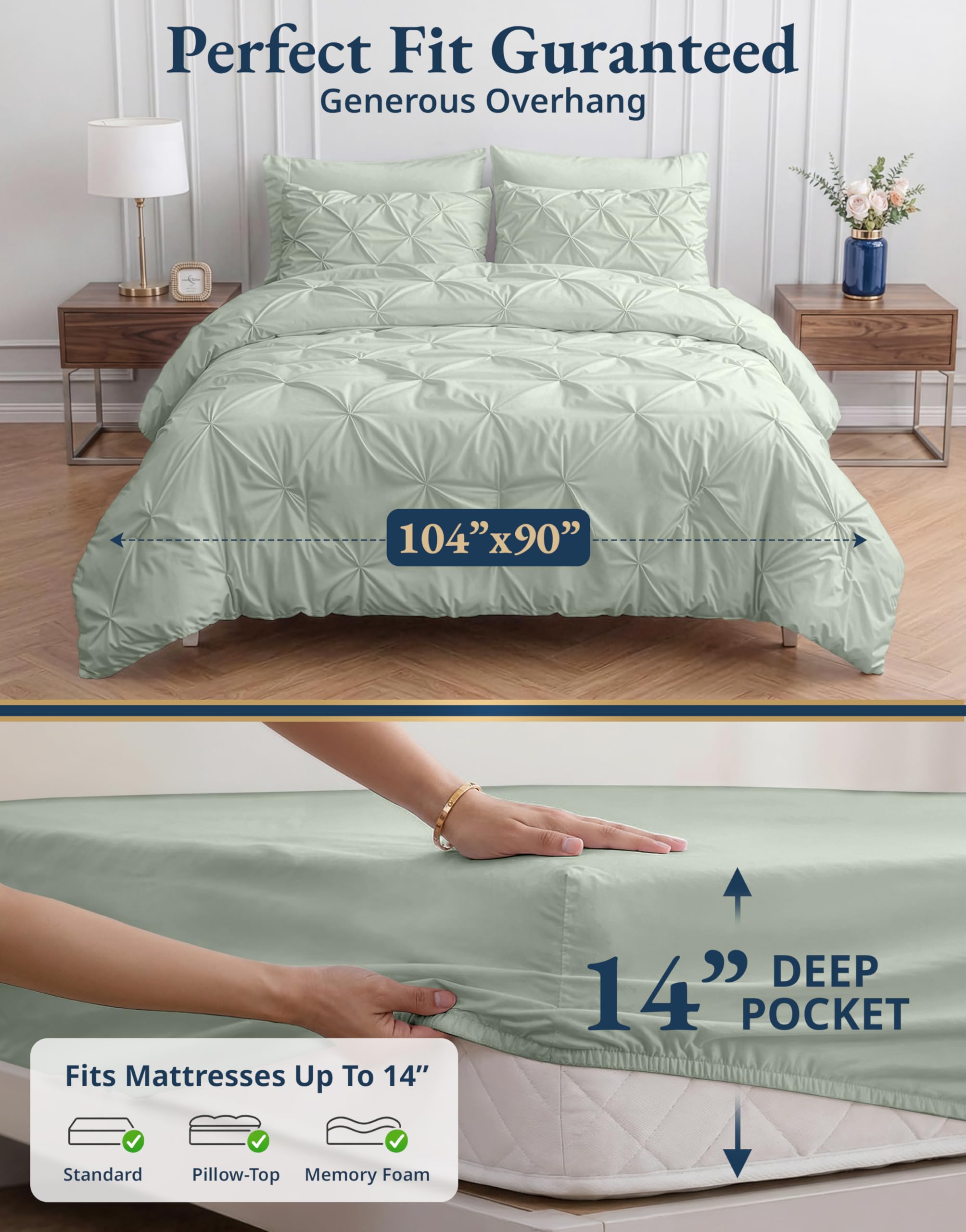 Amazon｜LANE LINEN カリフォルニアキング掛け布団セット