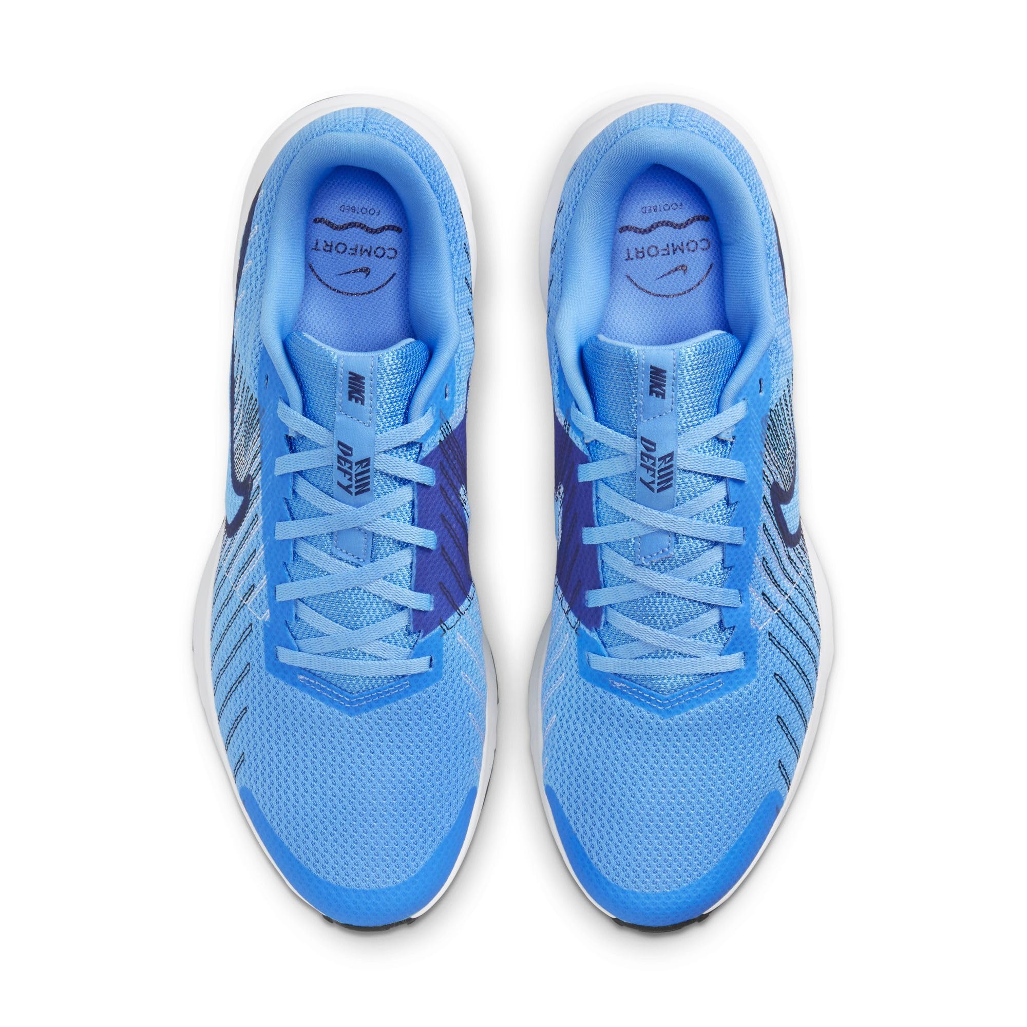 Nike Zapatillas de Correr para Hombre Run Defy, University Blue Blue Void White Black, 45 EU
