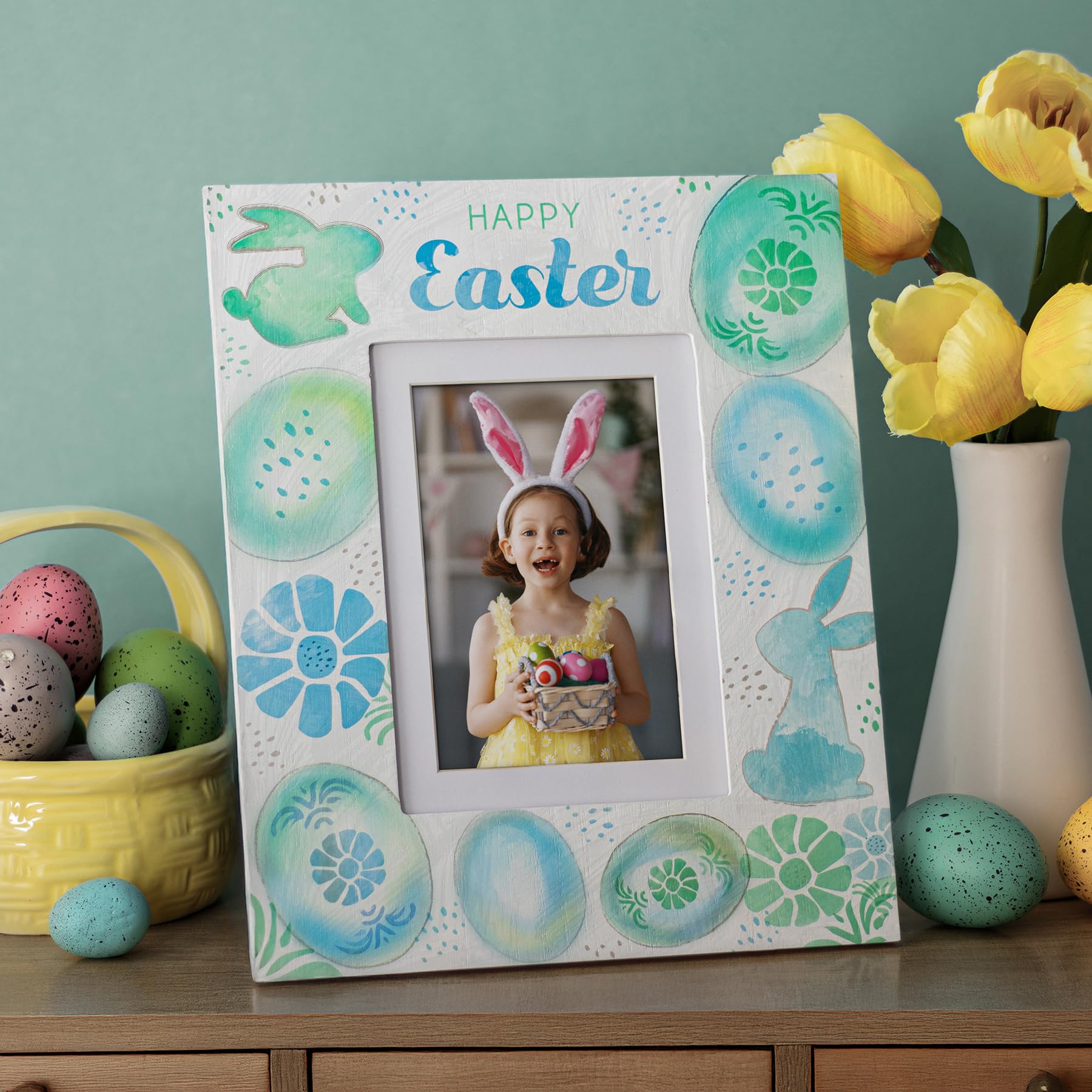 Amazon.com - FINE PHOTO GIFTS Happy Easter Flower, Eggs, and Bunny
