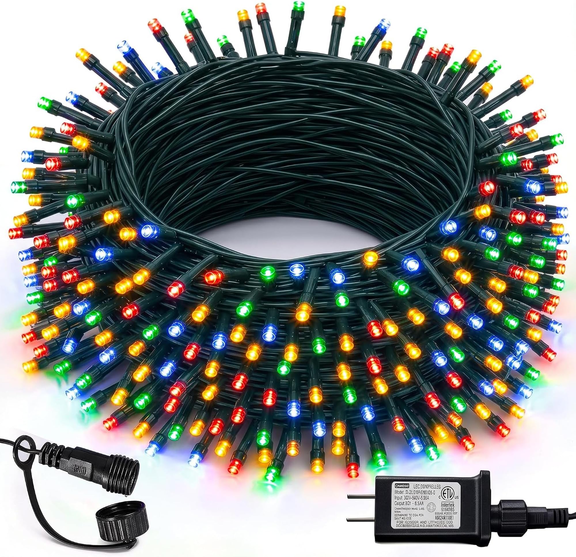 Dazzle Bright 66FT 200 LED Christmas String Lights Outdoor with 8 Modes