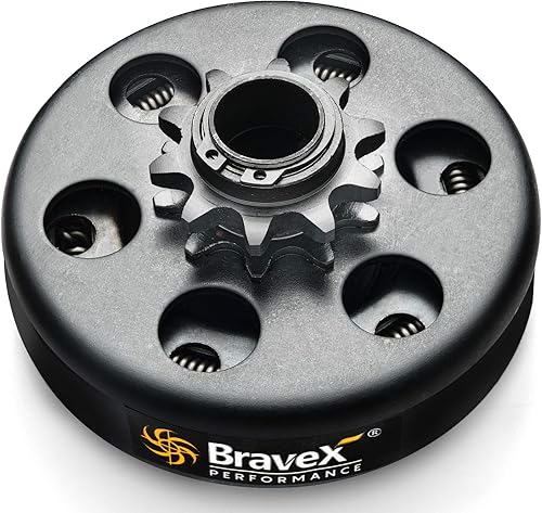 Motovecor Embrague centrífugo Go Kart Embrague Predator Motor Embrague Baja Mini Bike 34" Diámetro 10 dientes 10T para cadena #4041420 6.5HP -