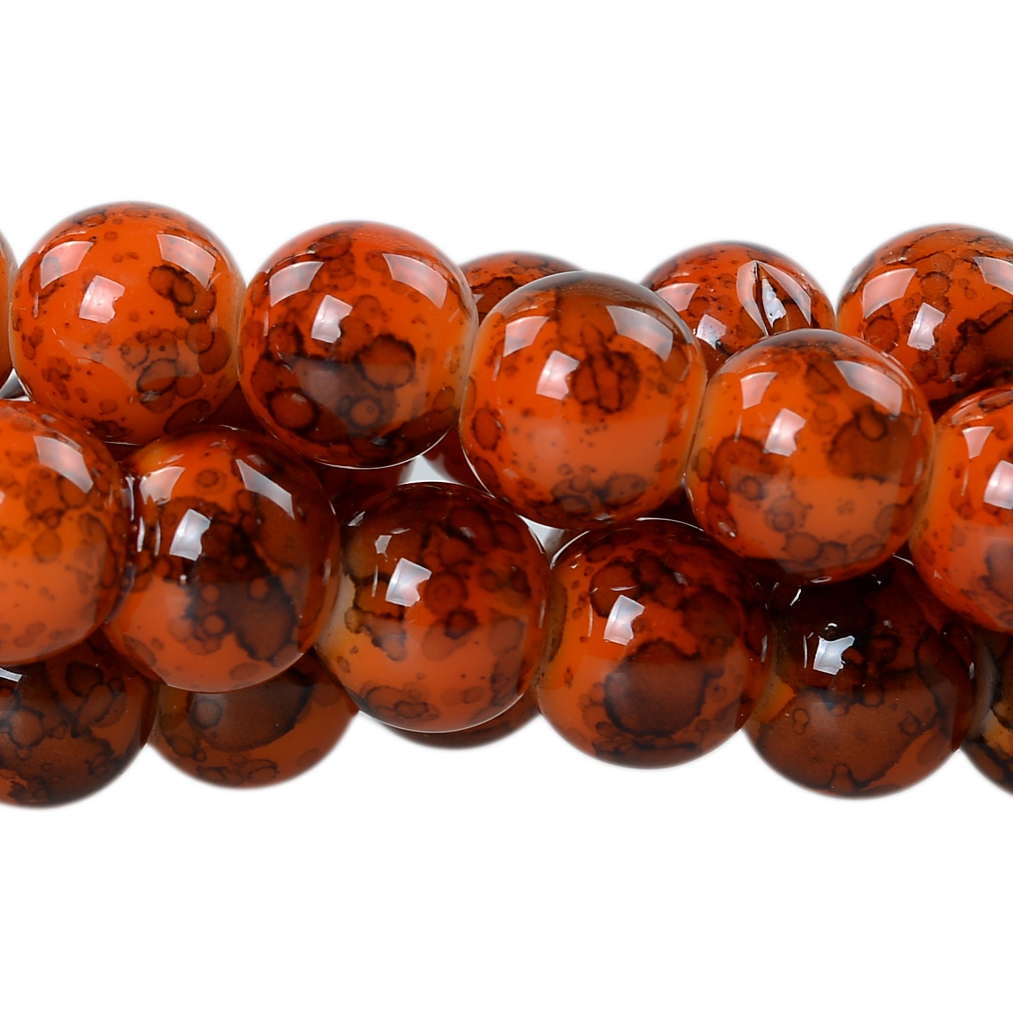 RUBYCA Glass Round Beads