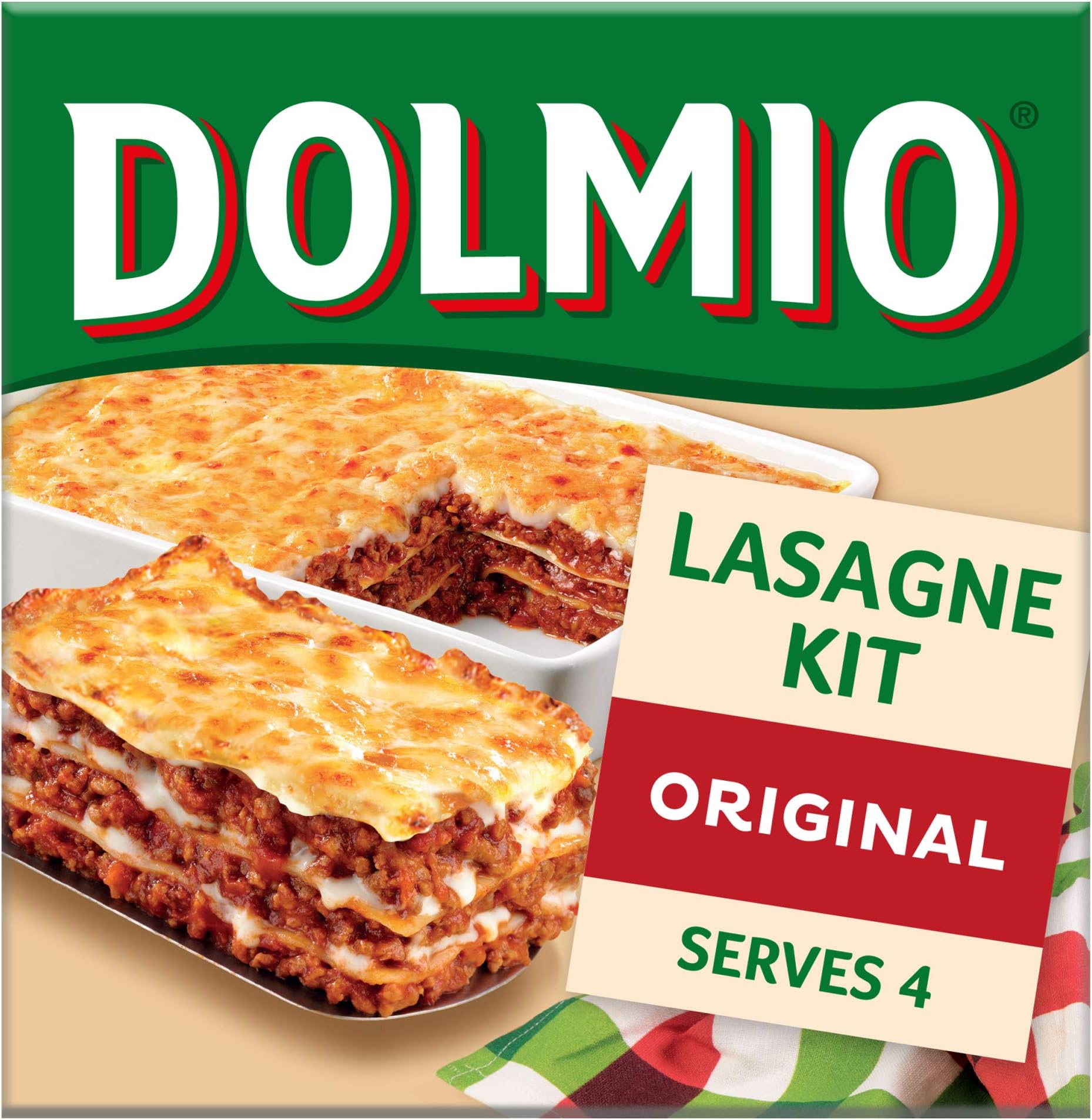 Dolmio Lasagne Meal Kit - lasagne sheets, tomato sauce, creamy sauce, 807g