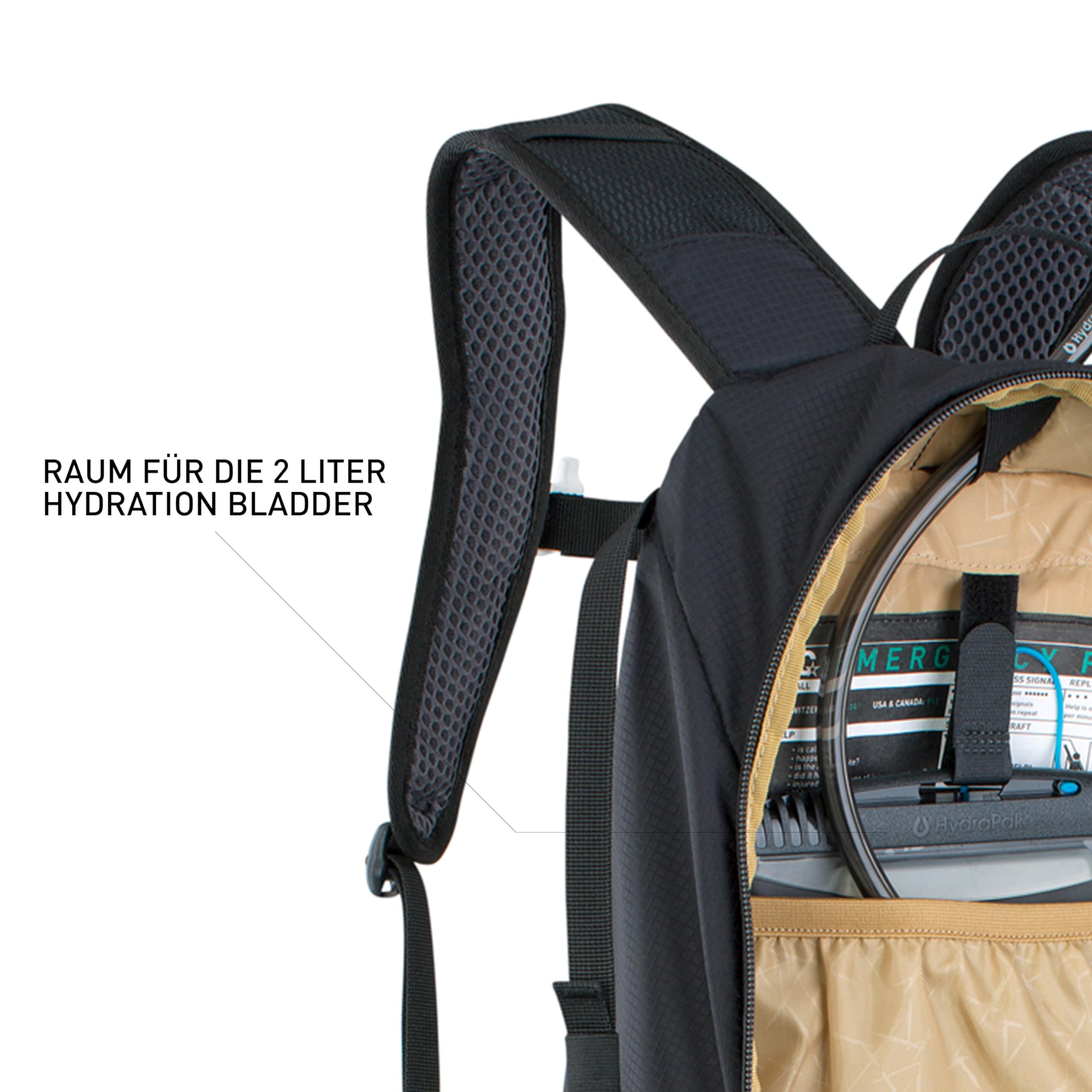 EVOC RIDE Fahrradrucksack Bike-Rucksack für Trails und andere Aktivitäten (8l, 12l, oder 16l Stauraum, cleveres Taschenmanagement, belüftet durch AIR-PAD-Rückenpolsterung)