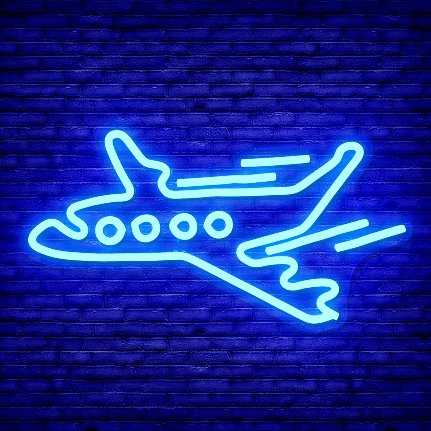 Airplane Neon Sign for Wall Decor Dimmable Led Airplane Neon Sign