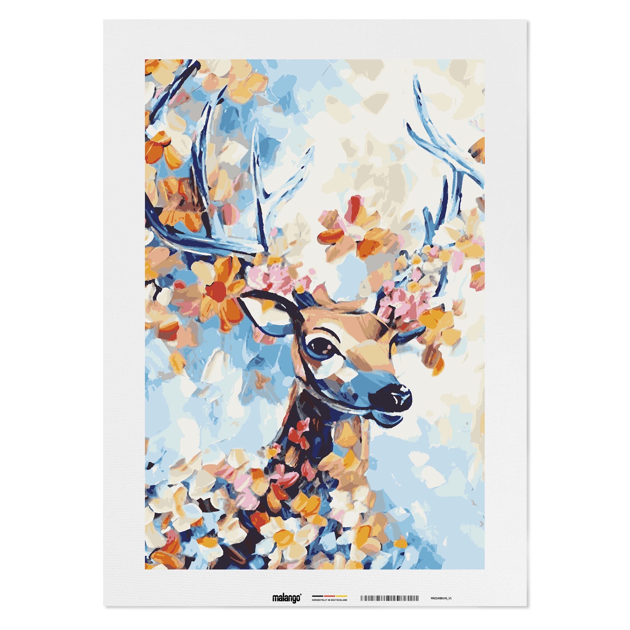 Malen nach Zahlen Erwachsene - Hirsch Herbert 120 x 80 cm groß XXL Premium-Malset ohne Rahmen, Hergestellt in unserer Produktion in Deutschland, Kreative