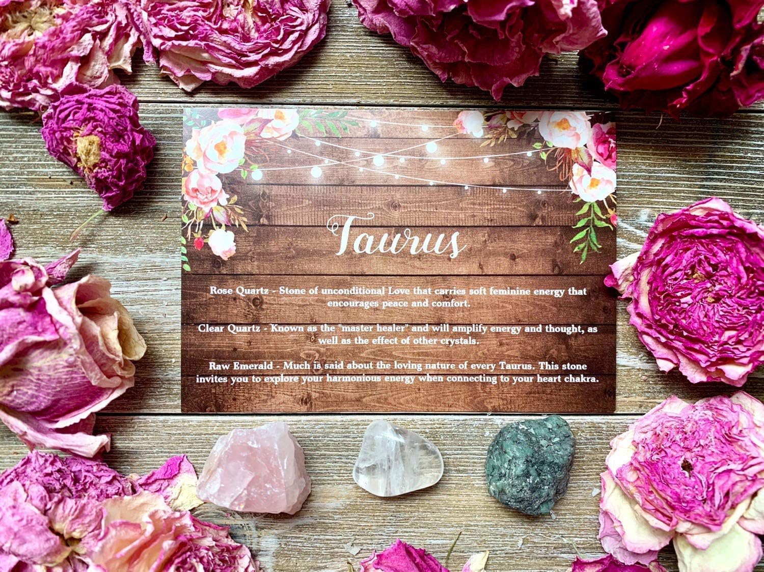 Taurus Zodiac Crystal Gift Set