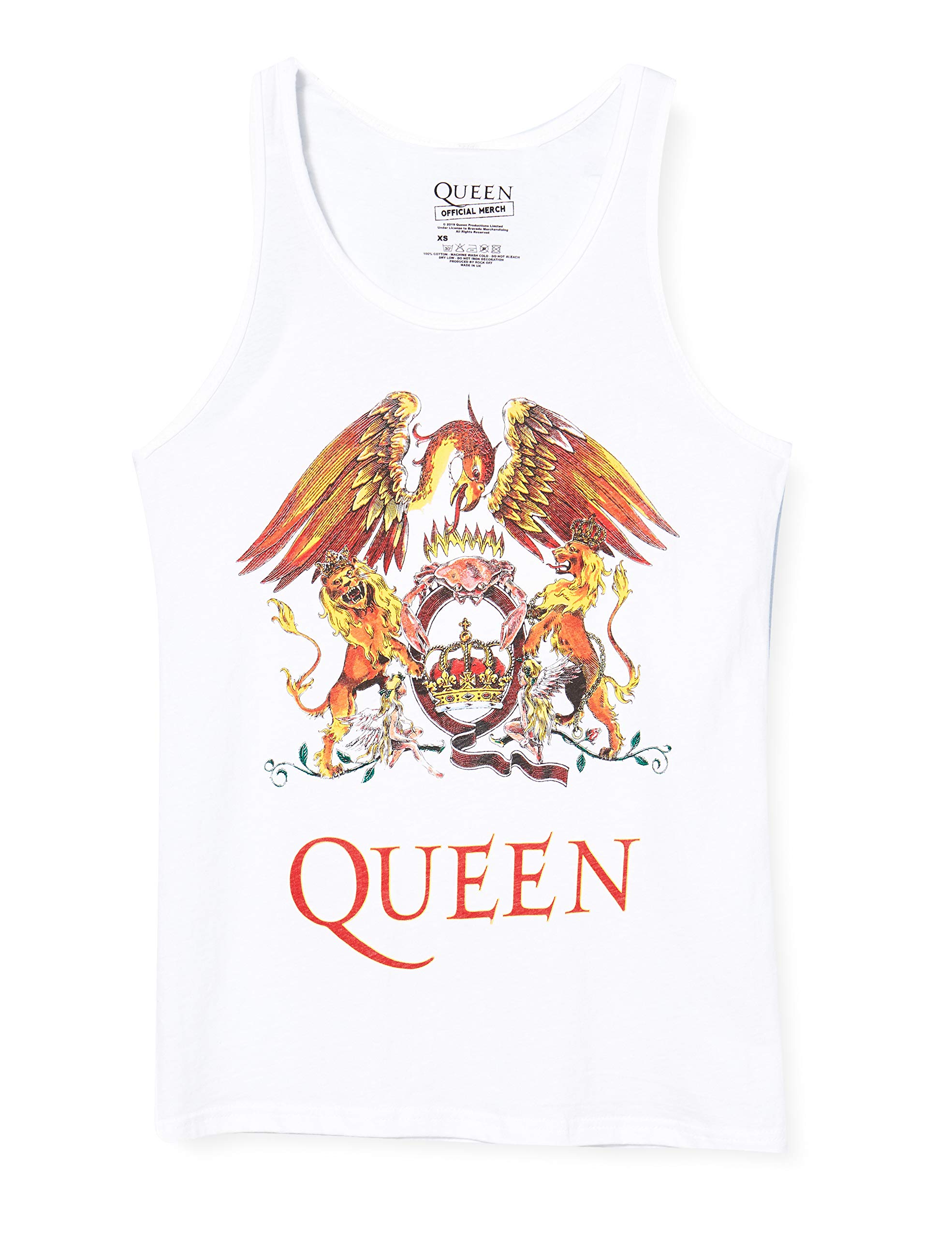 Queen Classic Crest Band Logo Vest XS White