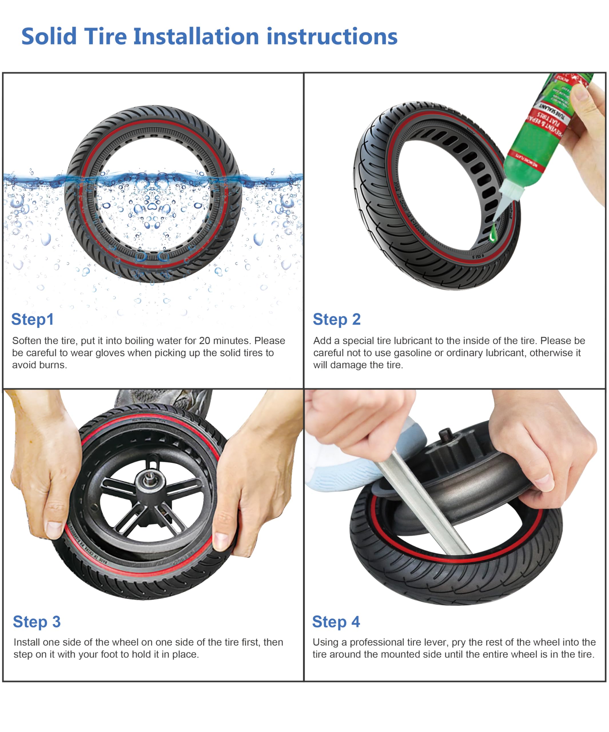 1 Pezzi Pneumatico per Monopattino Elettrico 8,5 Pollici, Pneumatici di Ricambio Anteriori/Posteriori, 8 1/2 x 2 Gomme per Xiaomi M365/Pro/Pro2/1S/Gotrax Gxl V2/XR