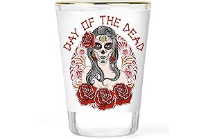 Captivating Skull Shot Glasses Set: Embracing the Spirits of Dia de los Muertos