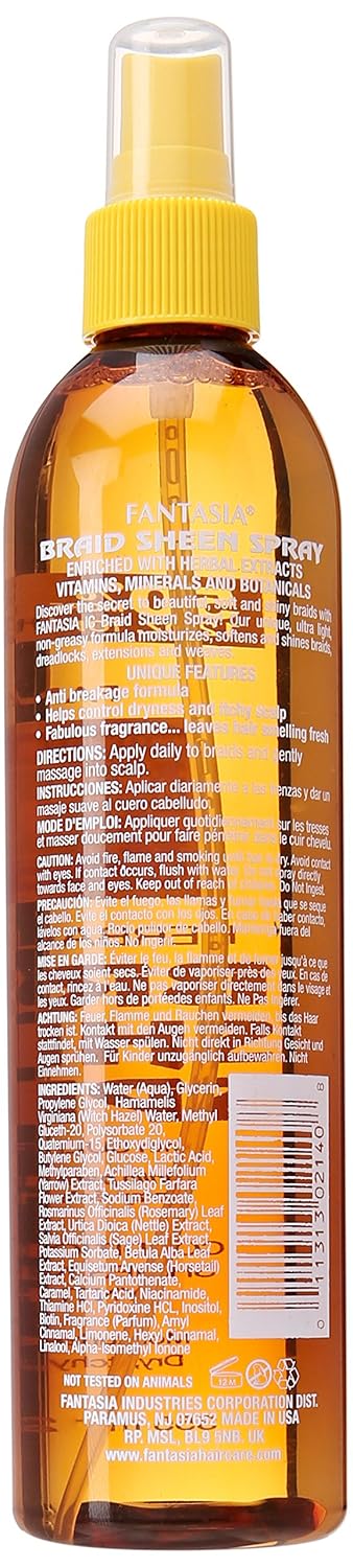 Fantasia Ic Herbal Braid Sheen Spray With Sulfur Complex 12 Oz