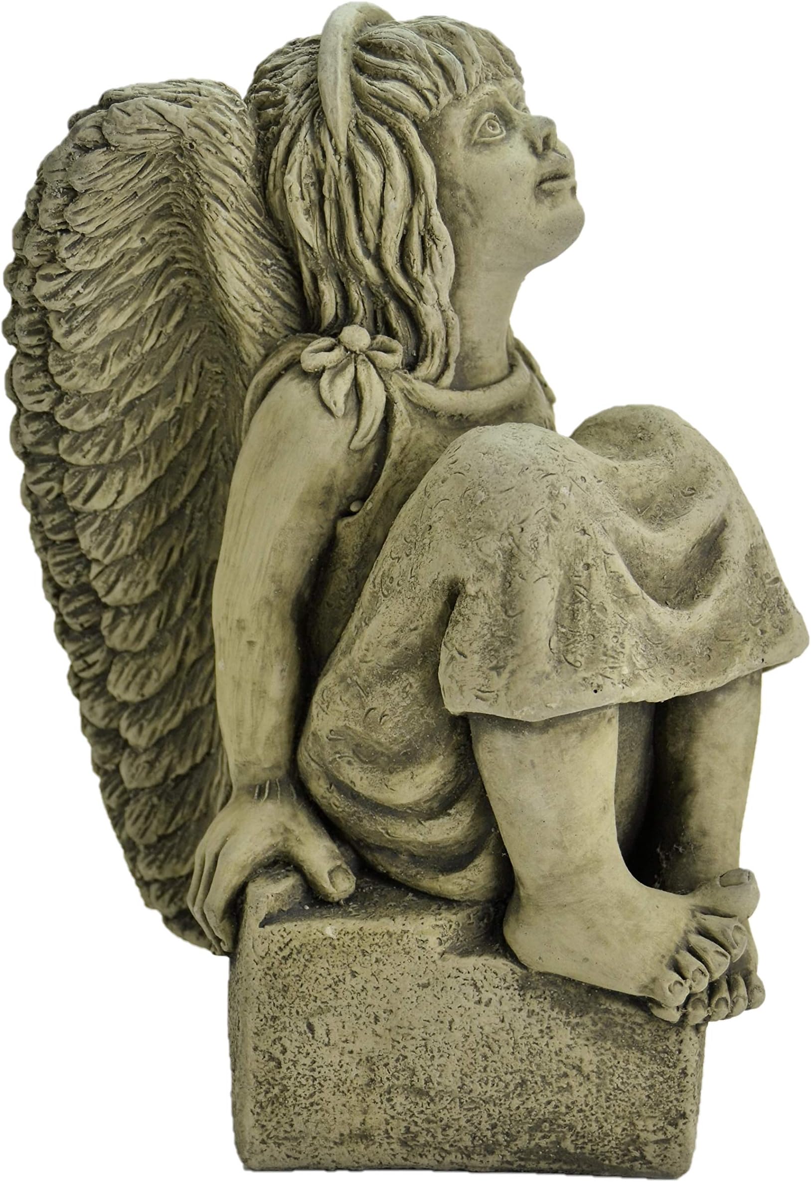 Angelina Garden Ornament-Memorial Angel-Sculpture-Stone Statue