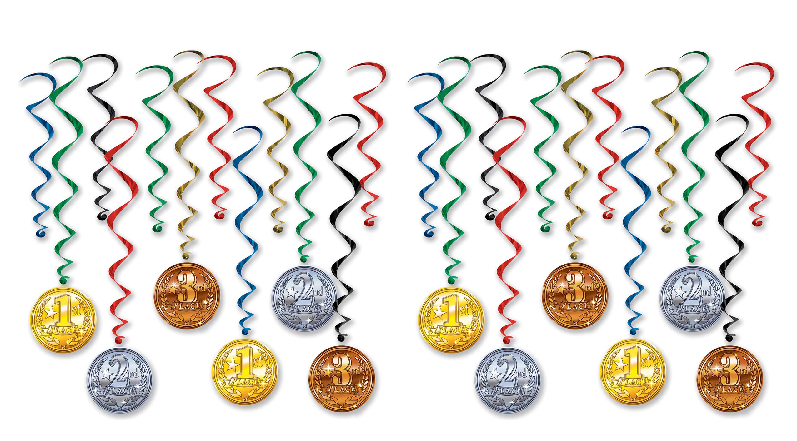 Spirales à suspendre multicolores pour illuminer un anniversaire ou une fête de famille