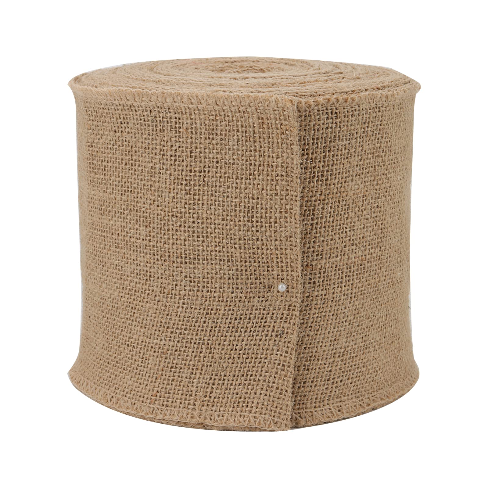 JOIKIT 15cm x 20m Natural Hessian Roll, Hessian Fabric Roll, Woven Jute Fabric Burlap Table Runner for Arts, Crafts, Decorative Collages