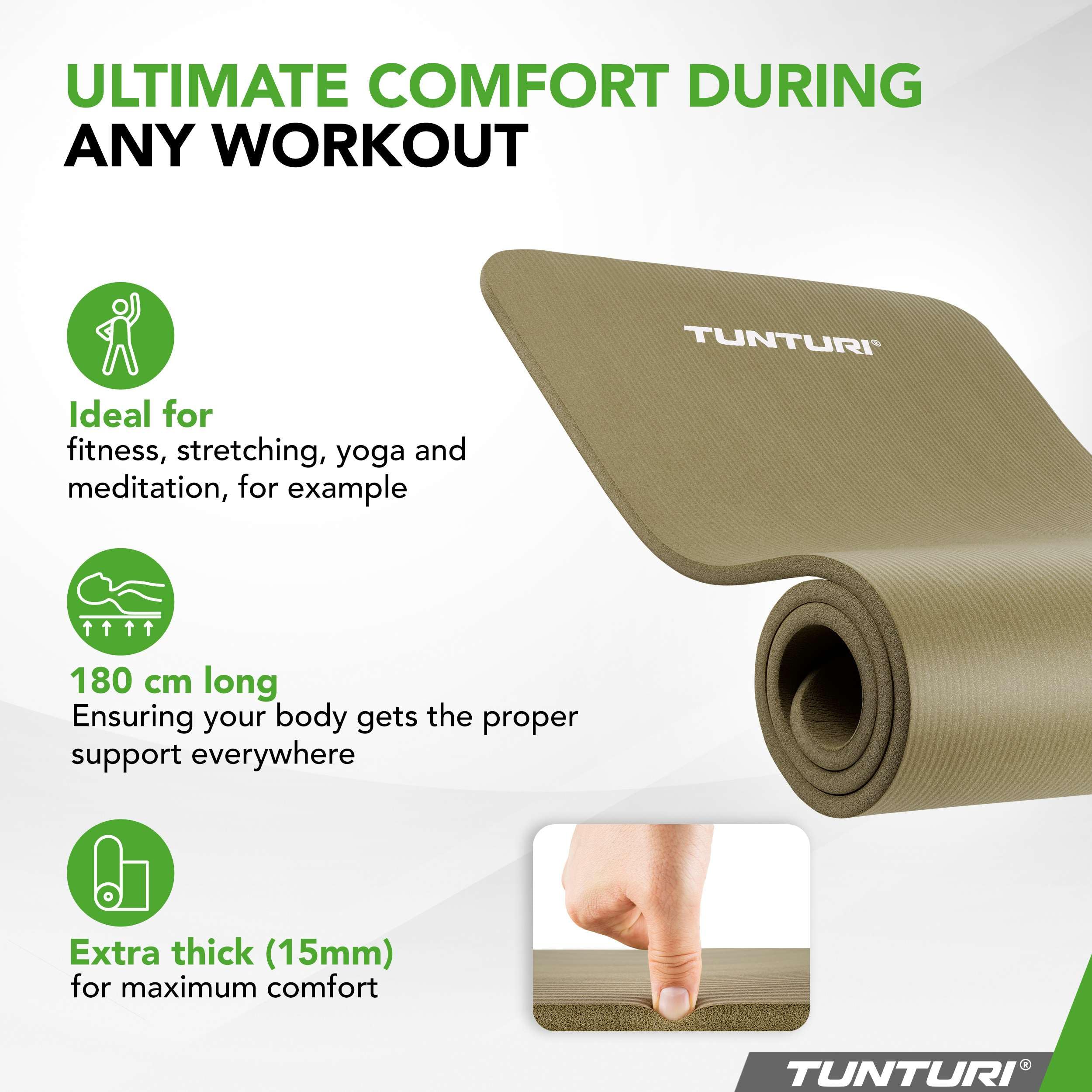 Esterilla De Yoga XCF Antideslizante Extra Gruesa Con Soporte