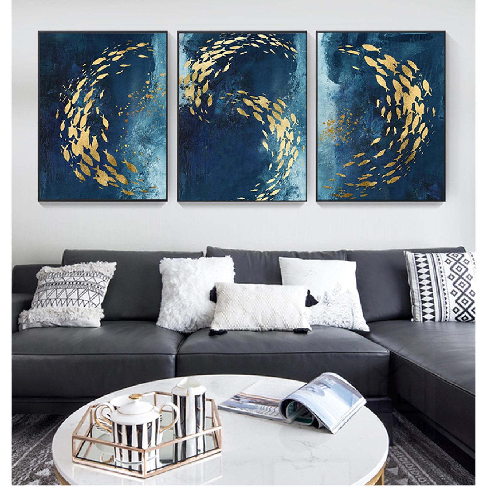 Modern Decor Abstract Sculptuur Hars Kunst Gouden Standbeeld Woonkamer Woondecoratie Bureau Decoratie Accessoires