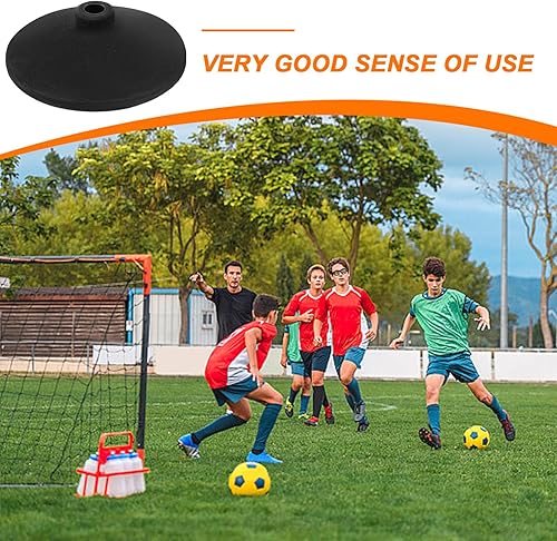 Miniatura 8 de BESPORTBLE Soporte de bastones de agilidad de fútbol, base de goma, soporte de poste de base de goma, soporte de poste de velocidad de entrenamiento