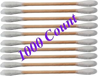 Cotton Swaps Wooden Sticks, 1000 Count (10 Packs) 100% Cotton Cotton Sticks…