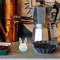 Vista 5 de Toyvian Cute Mechanical Kitchen Timer Baking Timer Small Rabbit Design Thin Green for Cooking Time Management and Classroom Use