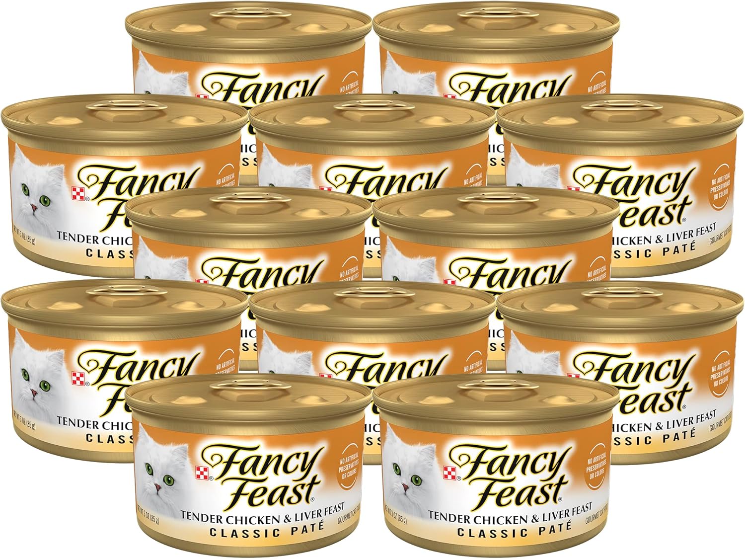 Purina Fancy Feast Classic Pate Wet Cat Food, Tender Chicken & Liver Feast Classic