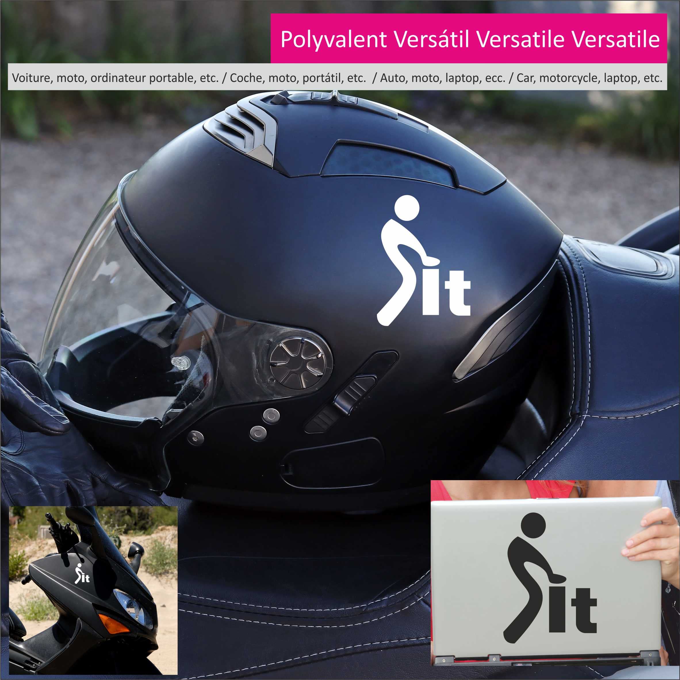 INDIGOS UG Adesivo Per Auto - JDM - Die Cut - Levriero - Nero - 300 X