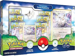 Box Pokémon GO Coleção Premium Eevee Radiante Copag Cards Cartas em português com broche