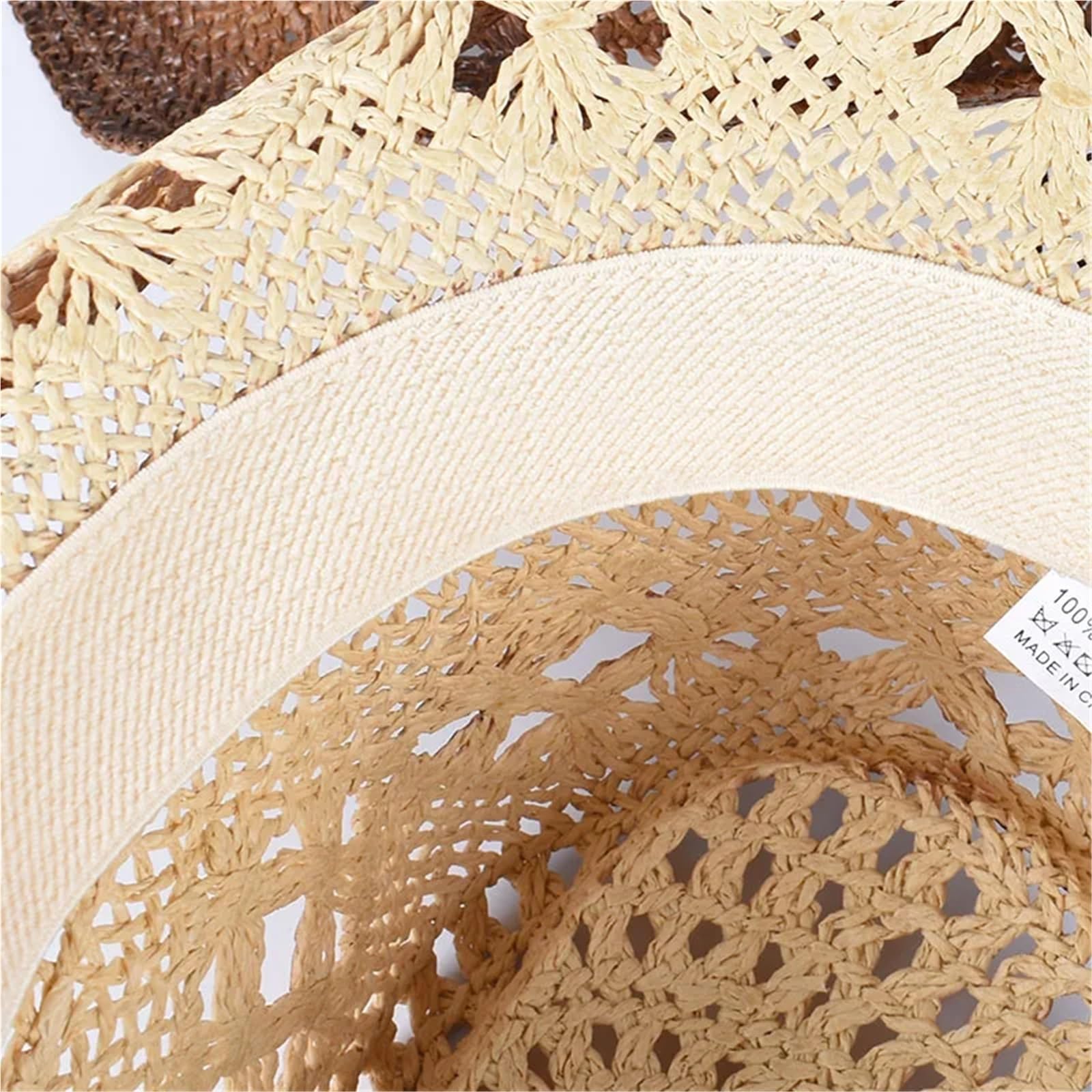 Cappello da Cowboy Uomo, Donna, Estivo, Vintage, in Paglia, in Jeans, con Protezione Solare Spiaggia per Passeggiate,Cavallo